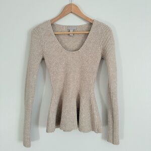 H&M Peplum Cream Sweater